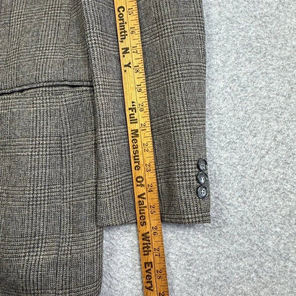 VTG Oscar de la Renta Glen Plaid Blazer 40R‎ Sport Coat Union Made In USA Wool